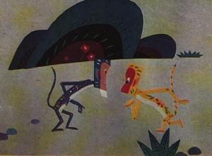 卡通片《 猴子釣魚 》