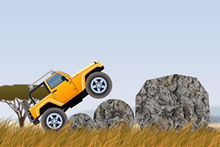 四驅車碾巨石 四驅車碾巨石