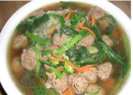 豬肉丸子菠菜冬粉湯 豬肉丸子菠菜冬粉湯