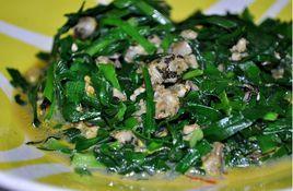 蛤喇肉炒韭菜 蛤喇肉炒韭菜