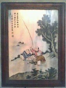 大理石板面工筆畫 大理石板面工筆畫