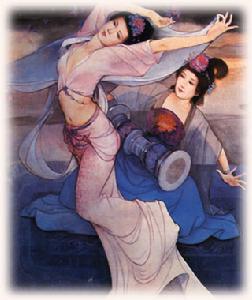 《尚書.益稷》中“擊石拊石，百獸率舞”記述了原始社會人們敲打著石器，模仿獸類的形象跳圖騰之舞。