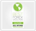 vantagefx萬致獲得2012年度最佳外匯執行、亞太地區IB時報交易獎