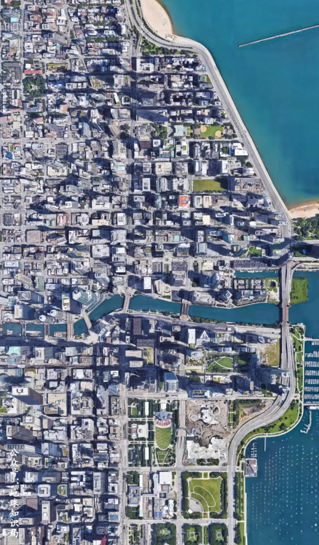 遼闊的美國就是要有遼闊的鋼鐵森林和綠色公園（美國-芝加哥市中心）