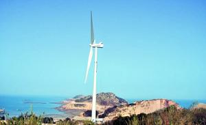 架設完工的首颱風機