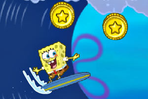 《海綿寶寶衝浪贏金幣》
