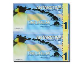 南極元企鵝連體紀念鈔 南極元企鵝連體紀念鈔