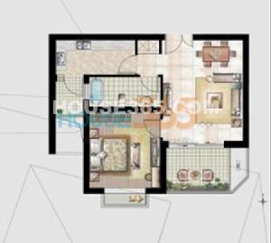63平米一房 63㎡ 1室1廳0廚1衛