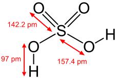 硫酸的結構式及鍵長