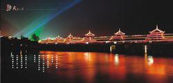 龍津風雨橋夜景