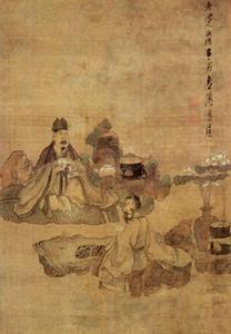 品茶圖軸 品茶圖軸