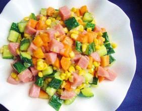 玉米筍胡蘿蔔炒火腿