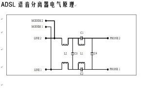 ADSL分離器電氣原理