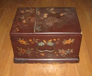 帶鑰匙的漆器梳妝盒