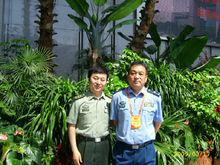 和李昕老師合影