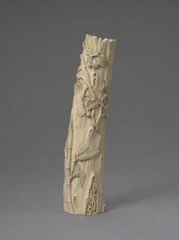 象牙雕松竹梅臂擱