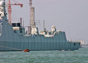 艦體消磁現場