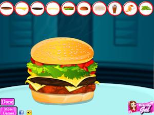 線上玩美味雙層漢堡小遊戲