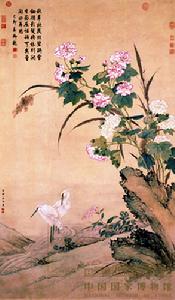 清鄒一桂芙蓉雙鷺圖 清鄒一桂芙蓉雙鷺圖