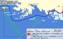 “天安”號警戒艦沉沒位置及“北方界線”圖