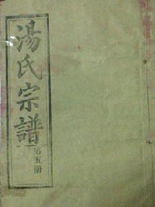 湯氏族譜 湯氏族譜