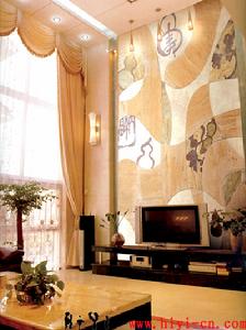 電視背景牆效果圖,海意電視背景牆