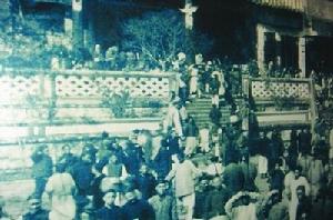 1911年的成都街頭抗議鐵路國有化的人群