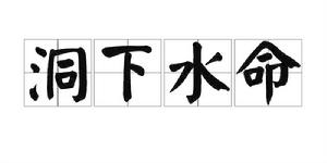 洞下水命 洞下水命