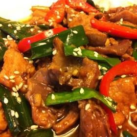 鴨雜炒芹菜 鴨雜炒芹菜