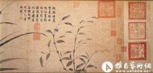 池塘晚秋圖 池塘晚秋圖