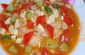 蛋白蝦仁燴飯 蛋白蝦仁燴飯