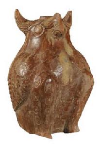 漢代紅釉鴞尊 漢代紅釉鴞尊