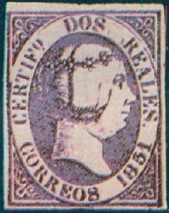 西班牙“女王肖像”錯色郵票 西班牙“女王肖像”錯色郵票