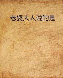 老婆大人說的是 老婆大人說的是