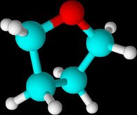 四氫呋喃球棍模型