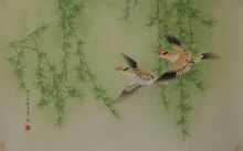 《絕句&middot;兩個黃鸝鳴翠柳》詩意圖