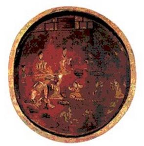 朱然墓出土貴族生活圖漆盤 朱然墓出土貴族生活圖漆盤