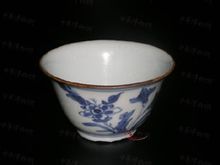 青花花卉紋杯 青花花卉紋杯