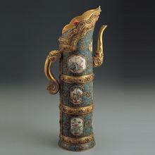 清乾隆掐絲琺瑯多穆壺(圖1)