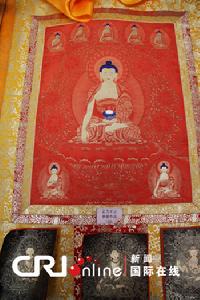 畫在捲軸上的唐卡