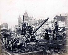 倫敦捷運修建時的場景