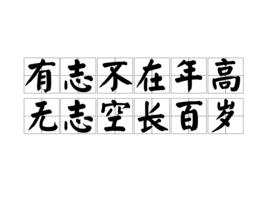 有志不在年高，無志空長百歲