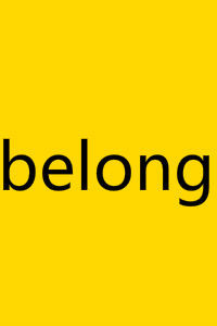 belong[英語單詞]