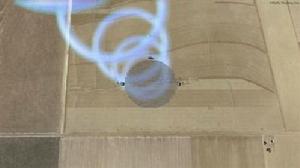 地面站的天線陣列將接收傳輸回的微波