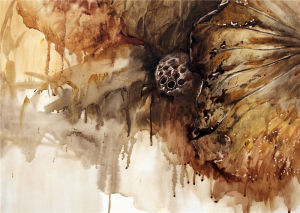 《殘秋之一》50x70cm-水彩-2012年