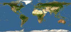 雲豹世界分布圖
