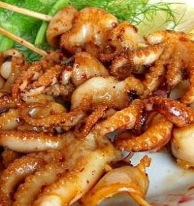 辣烤章魚串 辣烤章魚串