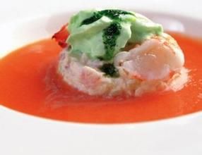 凍番茄蝦湯奶油沫 凍番茄蝦湯奶油沫