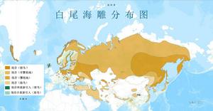 白尾海雕分布圖