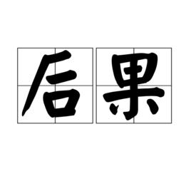後果[漢語詞語]